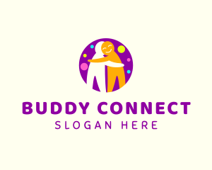 Buddy - Colorful People Hug logo design