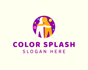 Colorful People Hug logo design