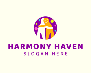 Harmony - Colorful People Hug logo design