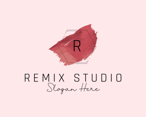 Beauty Makeup Brush Stroke logo design