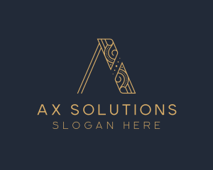 Upscale Brand Letter A logo design