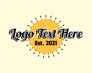 Summer Camp - Sunny Summer Text logo design