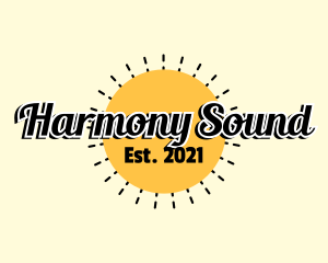 Hawaiian - Sunny Summer Text logo design