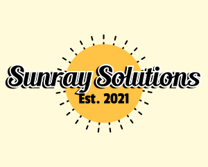 Sunray - Sunny Summer Text logo design