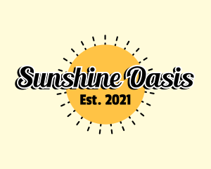 Sunny Summer Text logo design