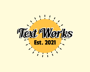 Text - Sunny Summer Text logo design