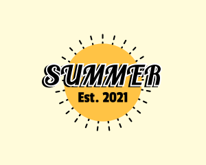 Sunny Summer Text logo design