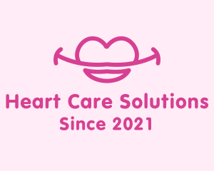 Heart Lip Smile logo design