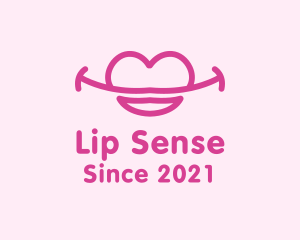 Lip - Heart Lip Smile logo design