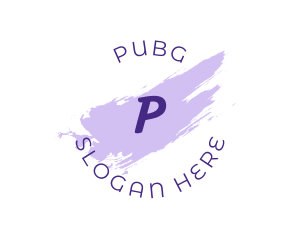Fragrance - Purple Paint Brush Stroke logo design