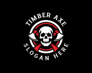 Combat Axe Skull Logo