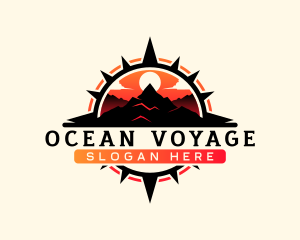 Compass Mountain Voyage logo design