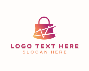 Grocery App - Online Shopping Bag logo design