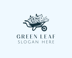 Botany - Wheelbarrow Flower Garden logo design