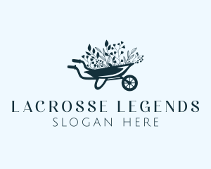 Wheelbarrow Flower Garden logo design