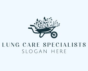 Wheelbarrow Flower Garden logo design