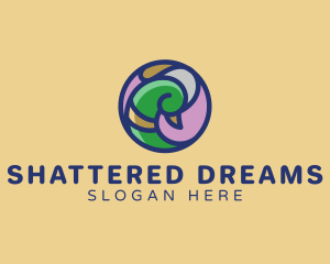 Sleeping Duck Bird logo design