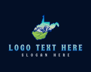 Map - West Virginia Mountain logo design