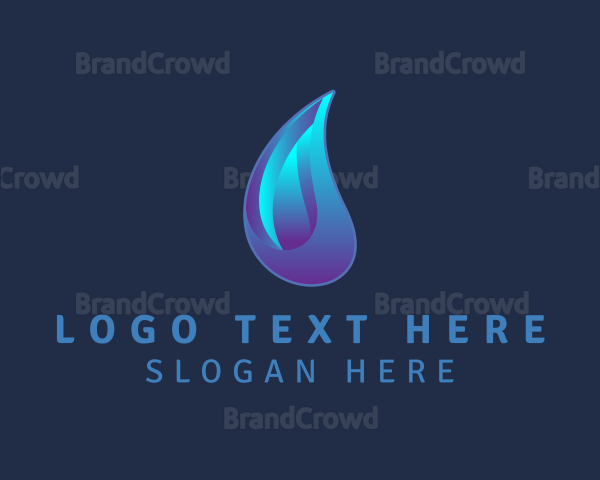 Aqua Water Droplet Logo