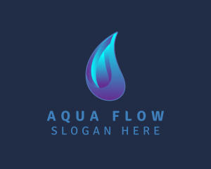 Aqua Water Droplet  logo design