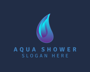 Aqua Water Droplet  logo design