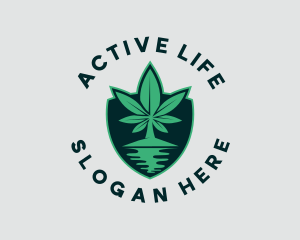 Island Marijuana Shield Logo