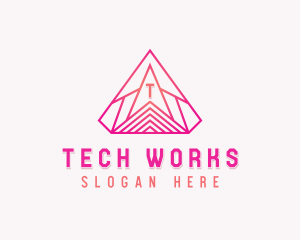 Generic Tech Pyramid  logo design