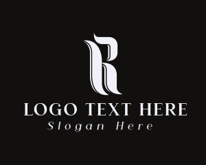 Tattoo Studio - Metal Band Letter R logo design