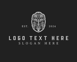 Maori Mask - Ethnic Tribal Mask logo design