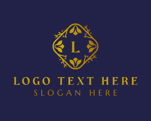 Golden - Luxury Floral Boutique logo design