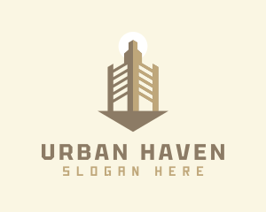 Urban Skyscraper Tower logo design