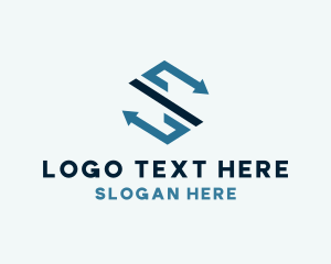 Logistics - Business Arrow Letter S logo design