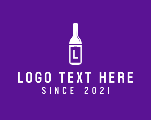Cellphone - Mobile Wine Liquor logo design