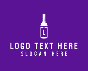 Mobile Wine Liquor Logo