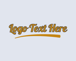 Exhibitionist - Quirky Underline Wordmark logo design