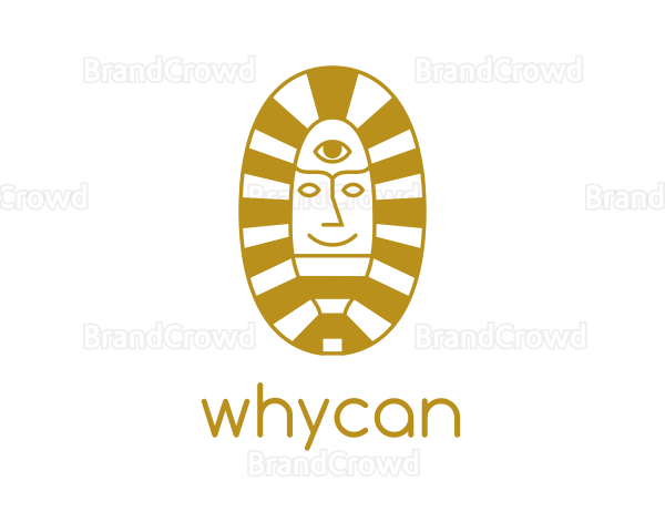 Oval Egyptian Pharaoh Logo