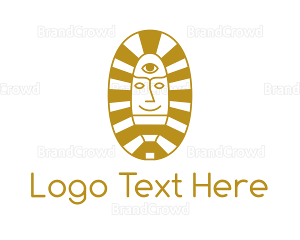 Oval Egyptian Pharaoh Logo