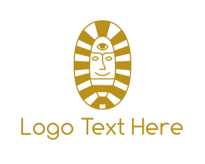 Prehistoric - Oval Egyptian Pharaoh logo design