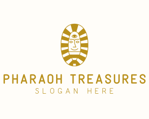 Oval Egyptian Pharaoh logo design