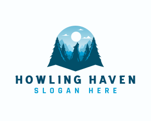 Howling - Howling Wolf Forest logo design