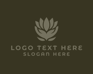 Therapy - Floral Masseuse Hands logo design
