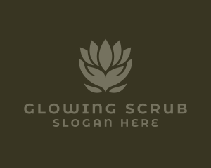 Exfoliation - Floral Masseuse Hands logo design