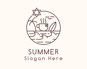 Summer Beach Coffee logo design