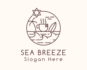 Coastline - Summer Beach Coffee logo design