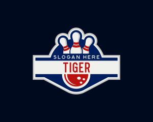Sports Bowling Tournament Logo