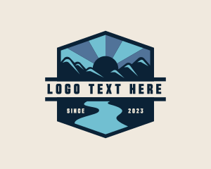 Lake - Outdoor River Mountain logo design