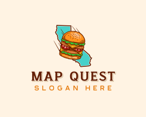 California Cheeseburger Snack logo design