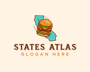 California Cheeseburger Snack logo design