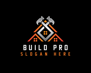 Hammer Roofing Contractor logo design