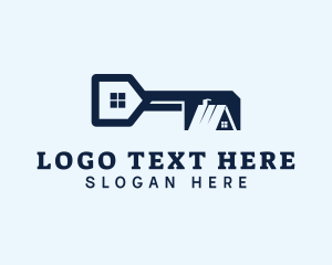 Roof - House Key Realty logo design